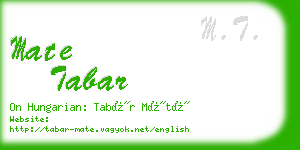 mate tabar business card